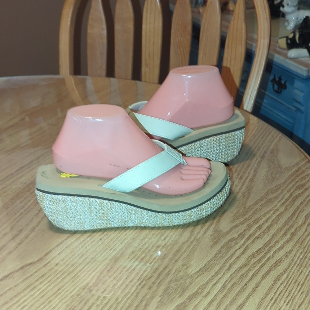 Volatile Light Tan Platform Sandals - image 3